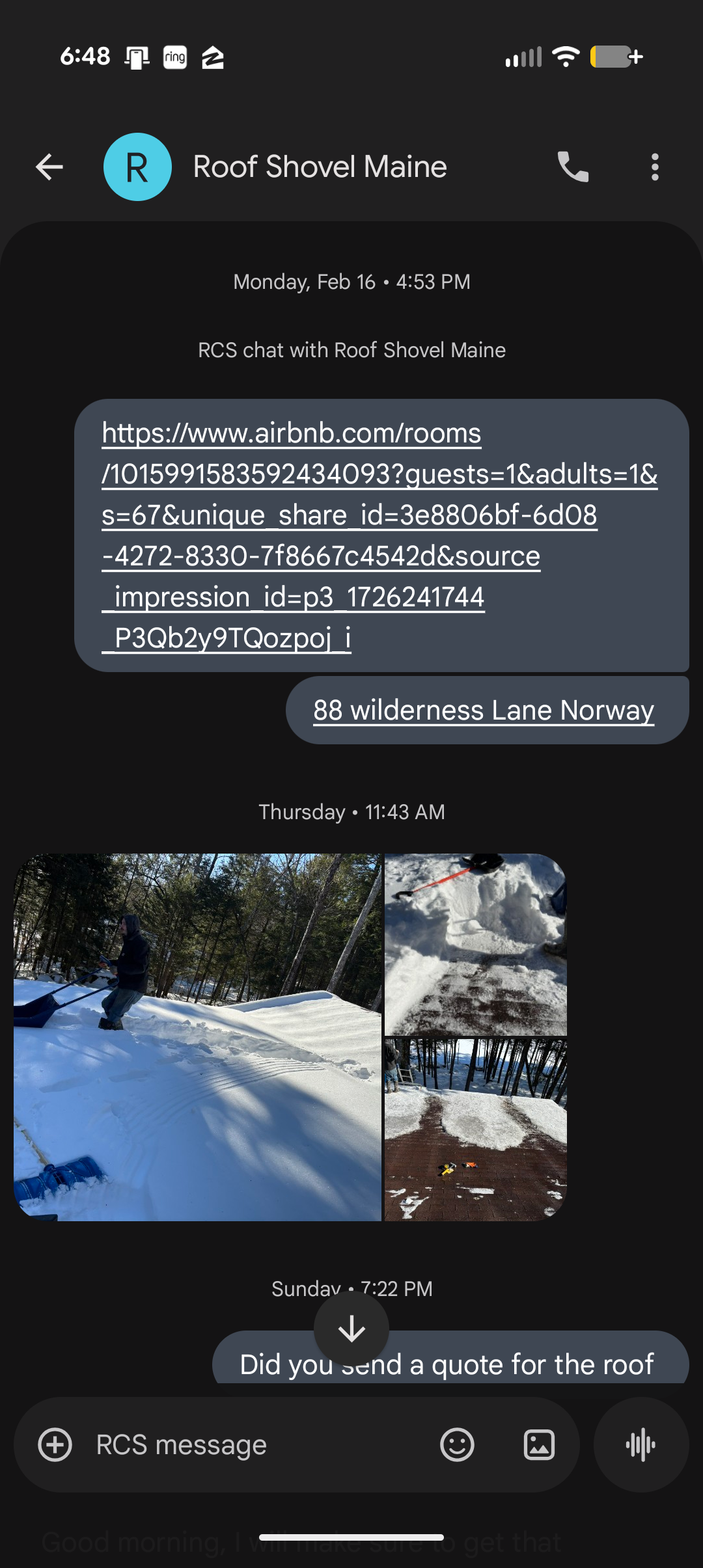 February 16 First Report — Establishing Date of Loss