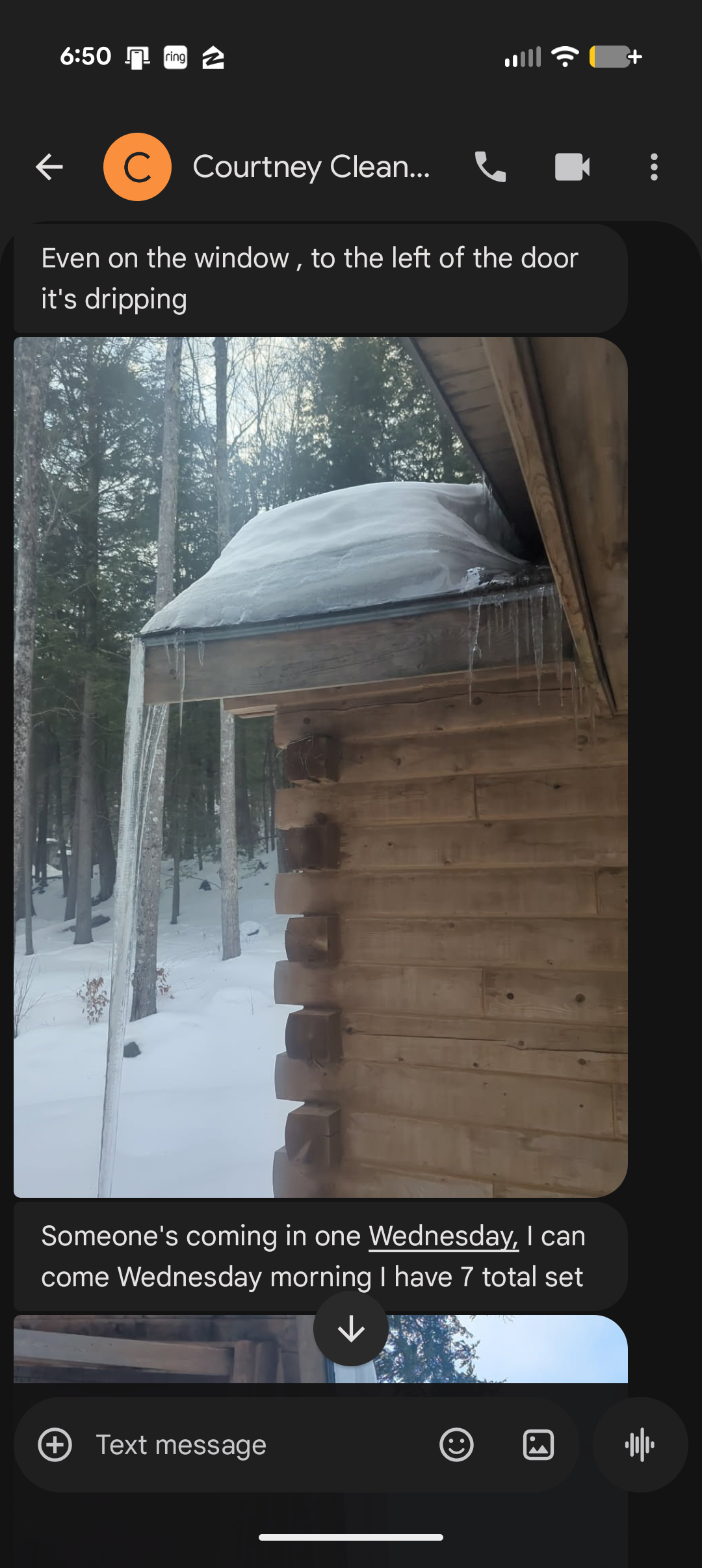 Active Water Overflow — Ice Dam Overwhelmed